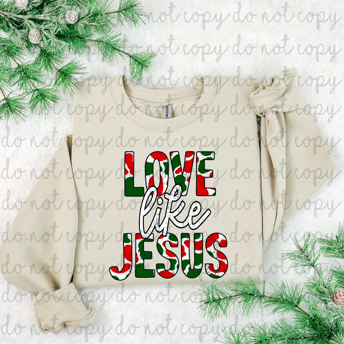 Love Like Jesus Christmas PNG Digital Download