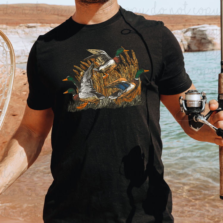 Mallard Ducks Flying DTF Transfer