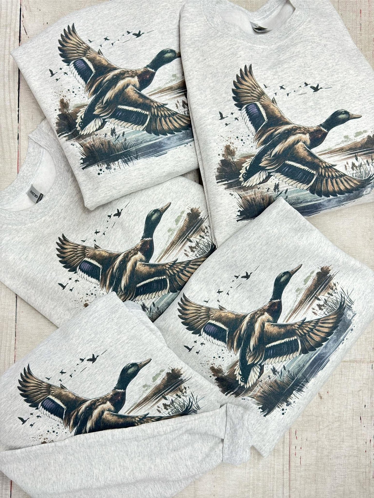 Flying Mallard Trendy Hunting DTF Transfer