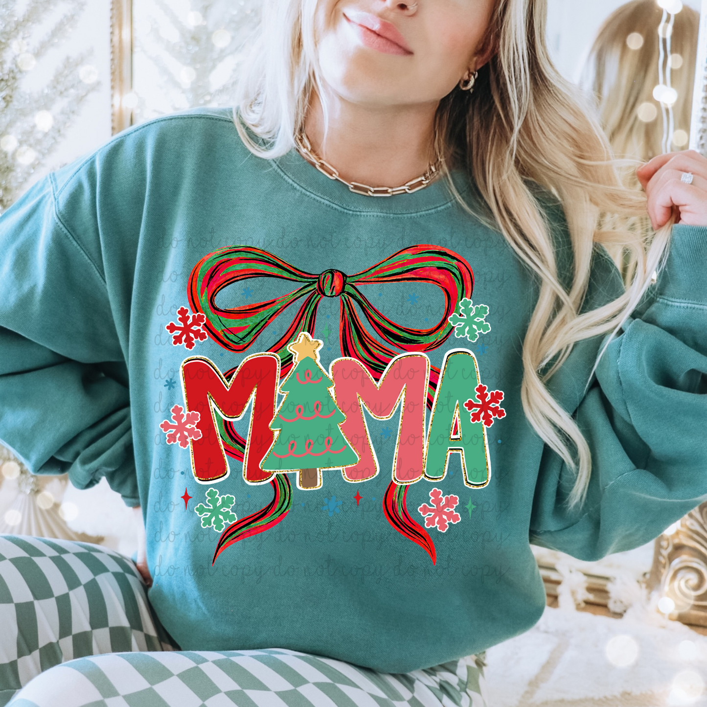 Mama Christmas Coquette DTF Transfer