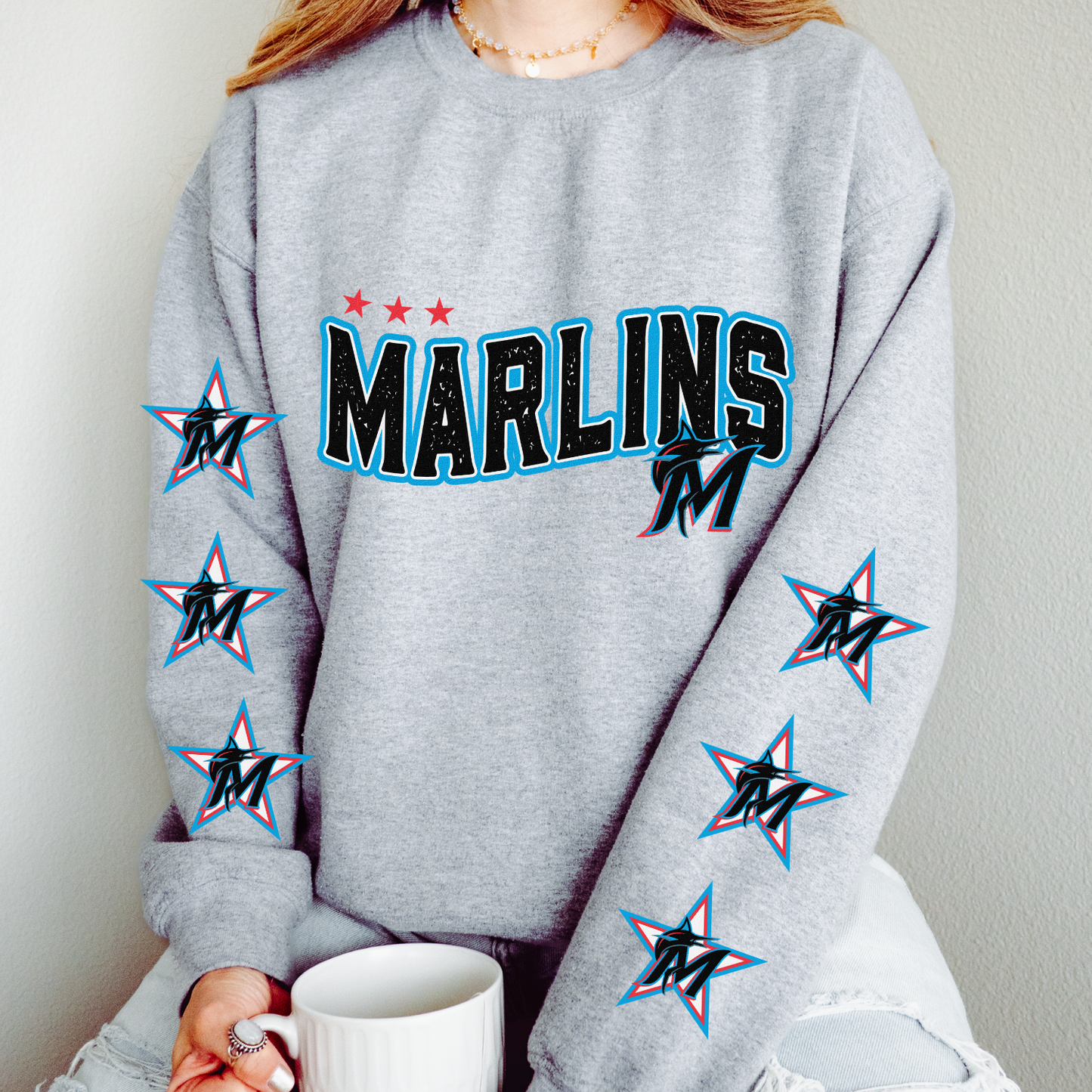 Marlins Star DTF Transfer (BOTH SLEEVE + FRONT)