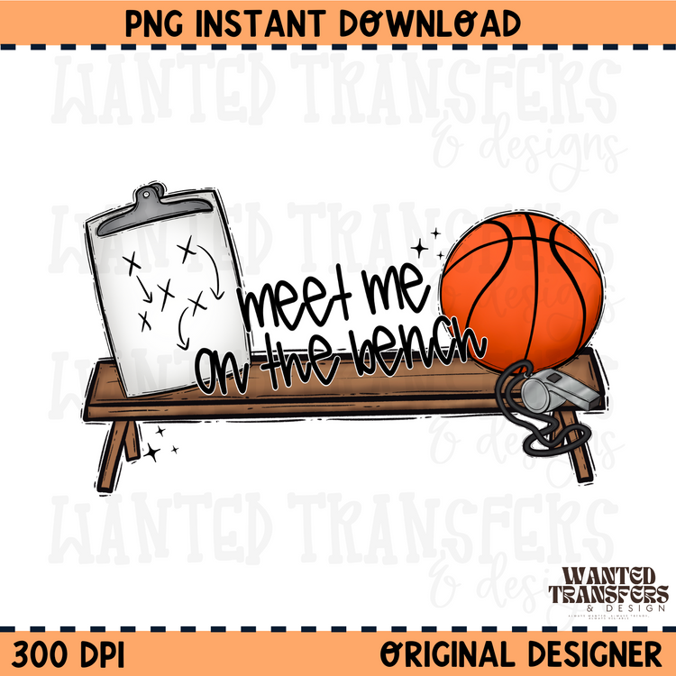 Meet Me On The Bench PNG Digital Download