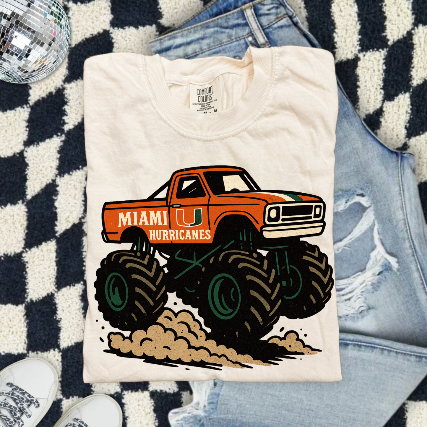 Monster Truck Game Day Miami Hurricanes DTF Transfer