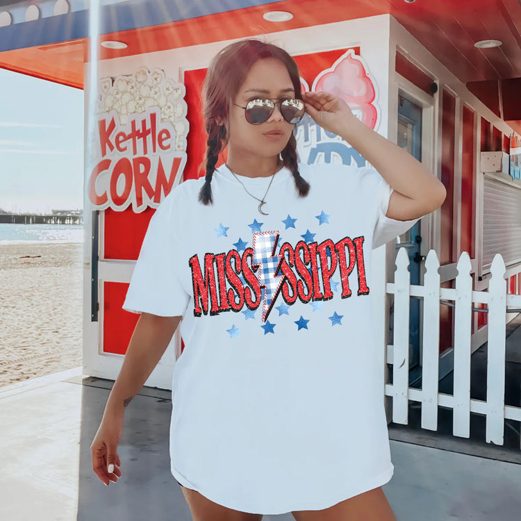 Retro Patriotic Mississippi DTF Transfer