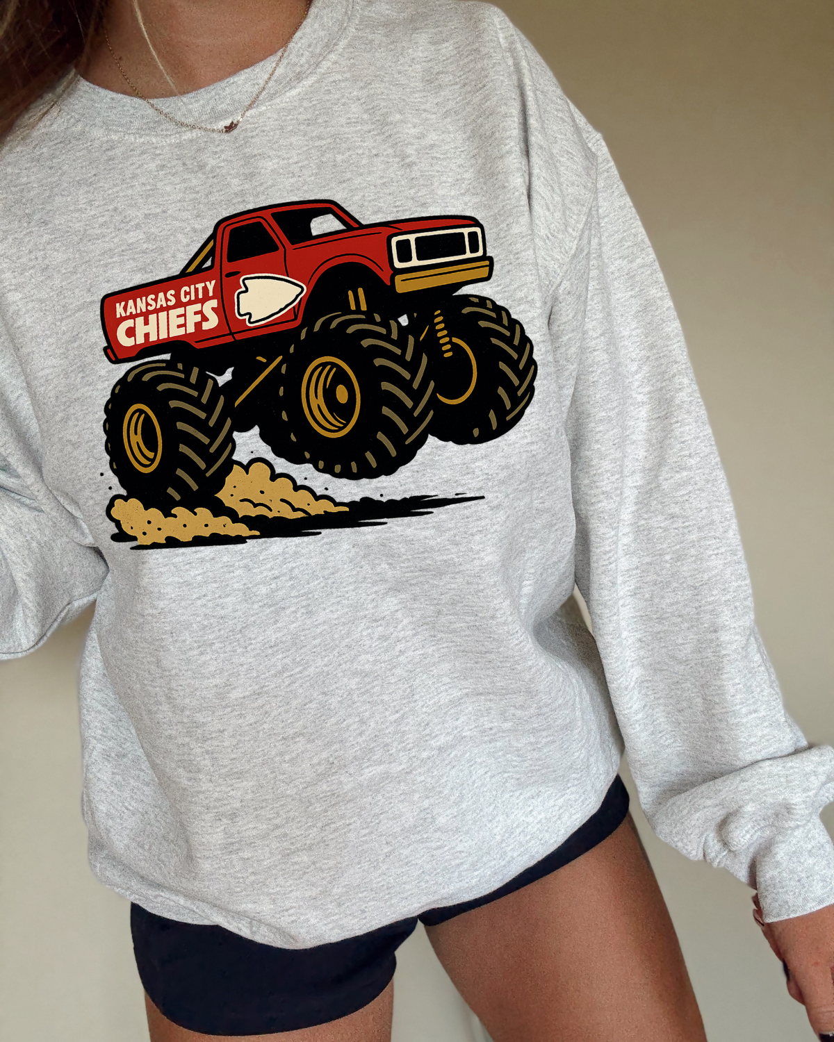 Monster Truck Kansas City Chiefs DTF Transfer