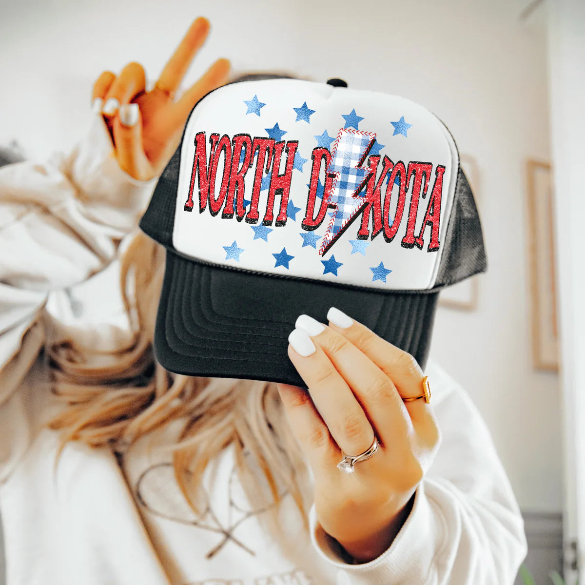 Retro Patriotic North Dakota DTF Transfer