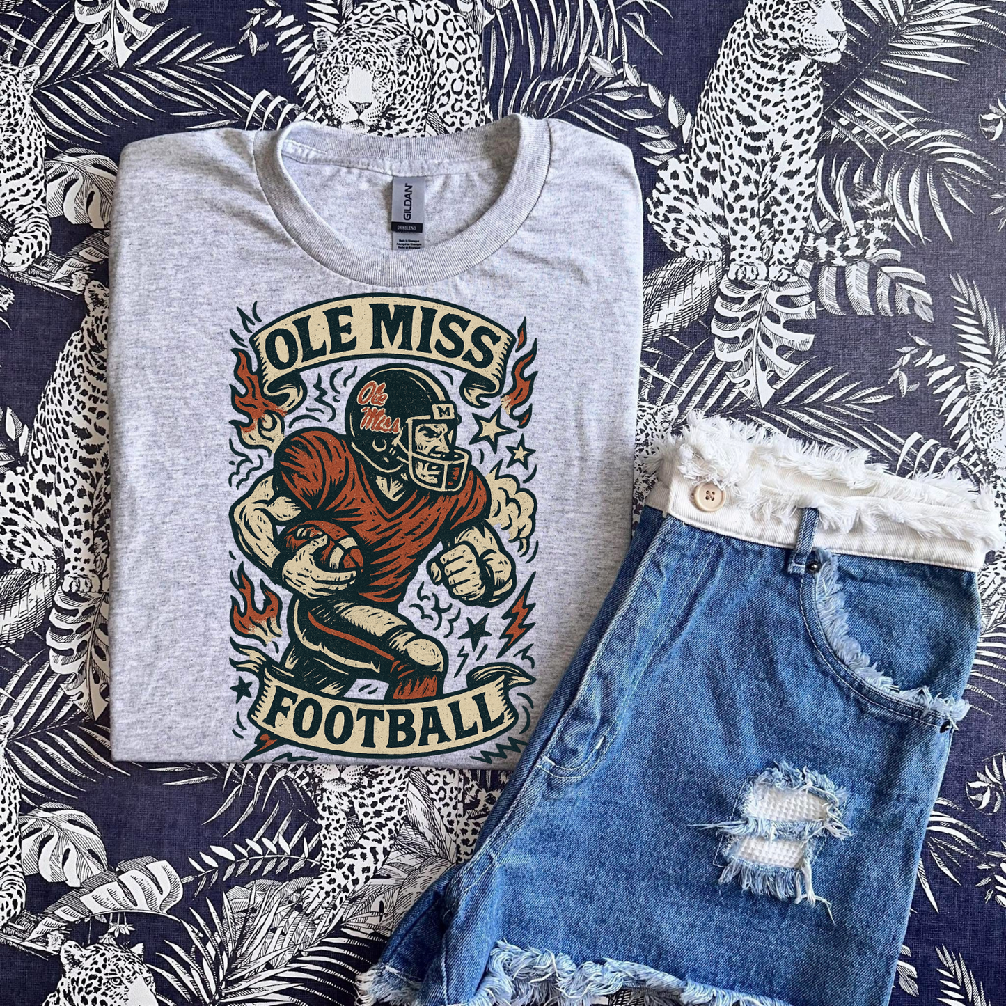 Very Vintage Game Day Ole Miss Football DTF Transfer