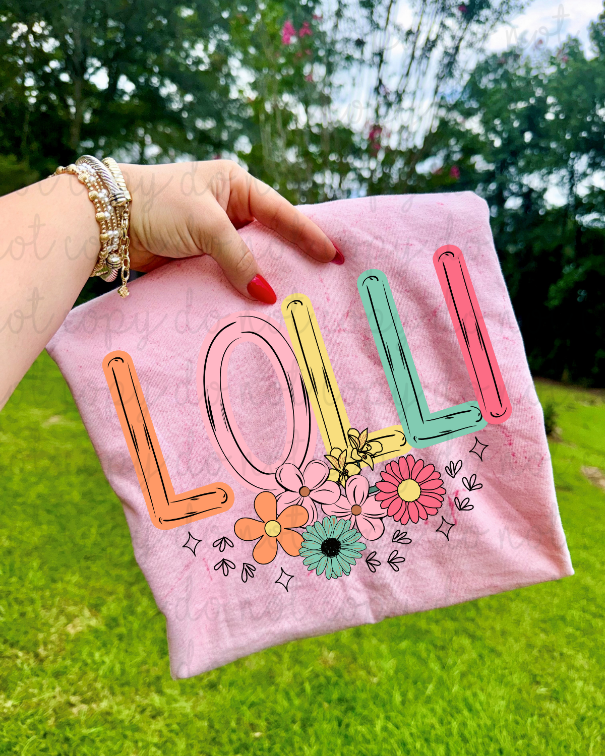 Pastel Floral Lolli DTF Transfer