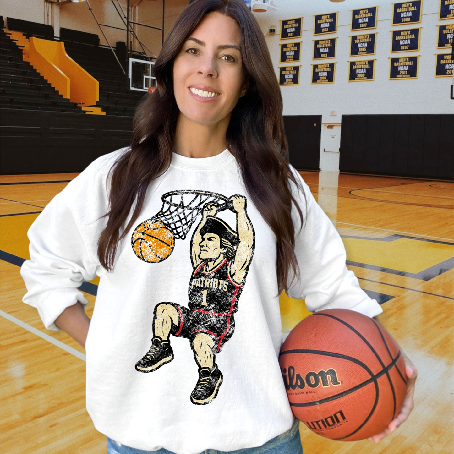 Patriots Black Red DTF Transfer