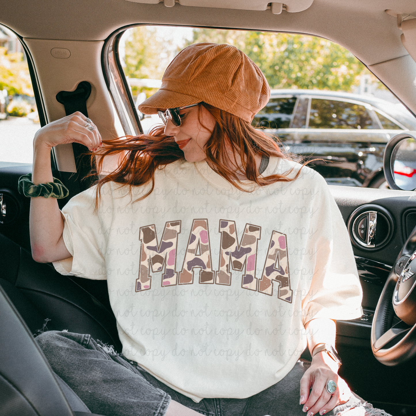 Pink Camo Mama DTF Transfer