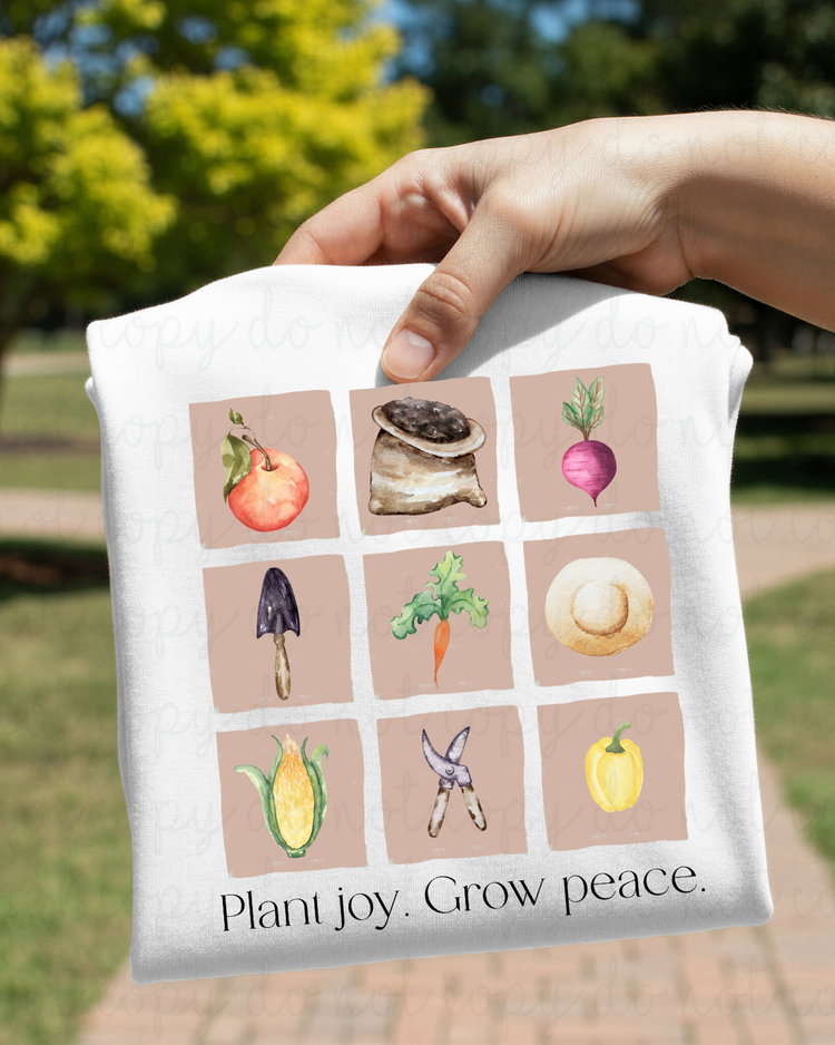 Plant Joy. Grow Peace. DTF Transfer