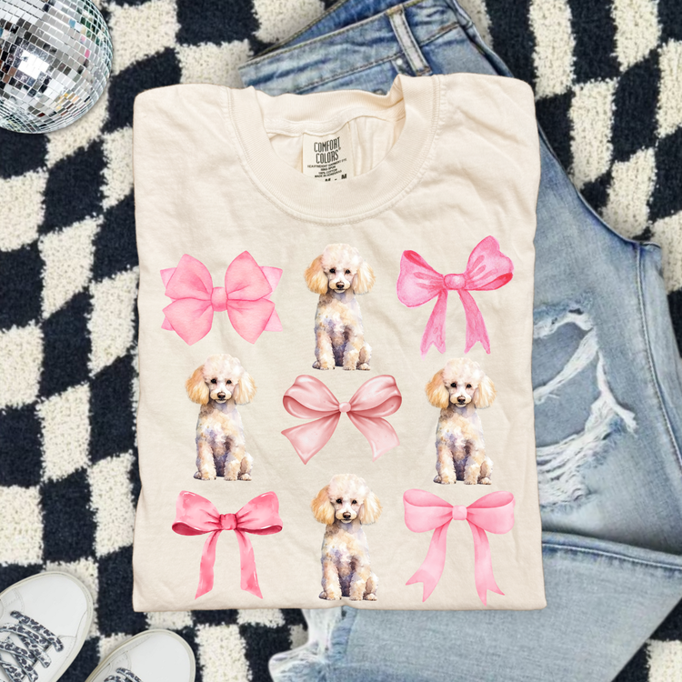 Poodle Pink Coquette DTF Transfer
