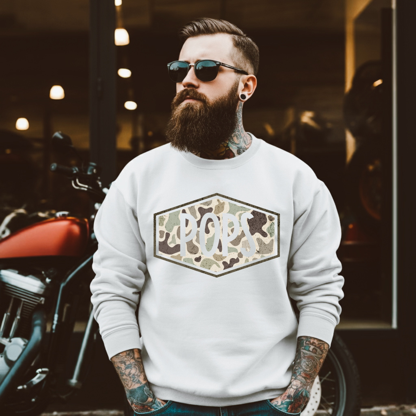 Camo Patch Pops DTF Transfer