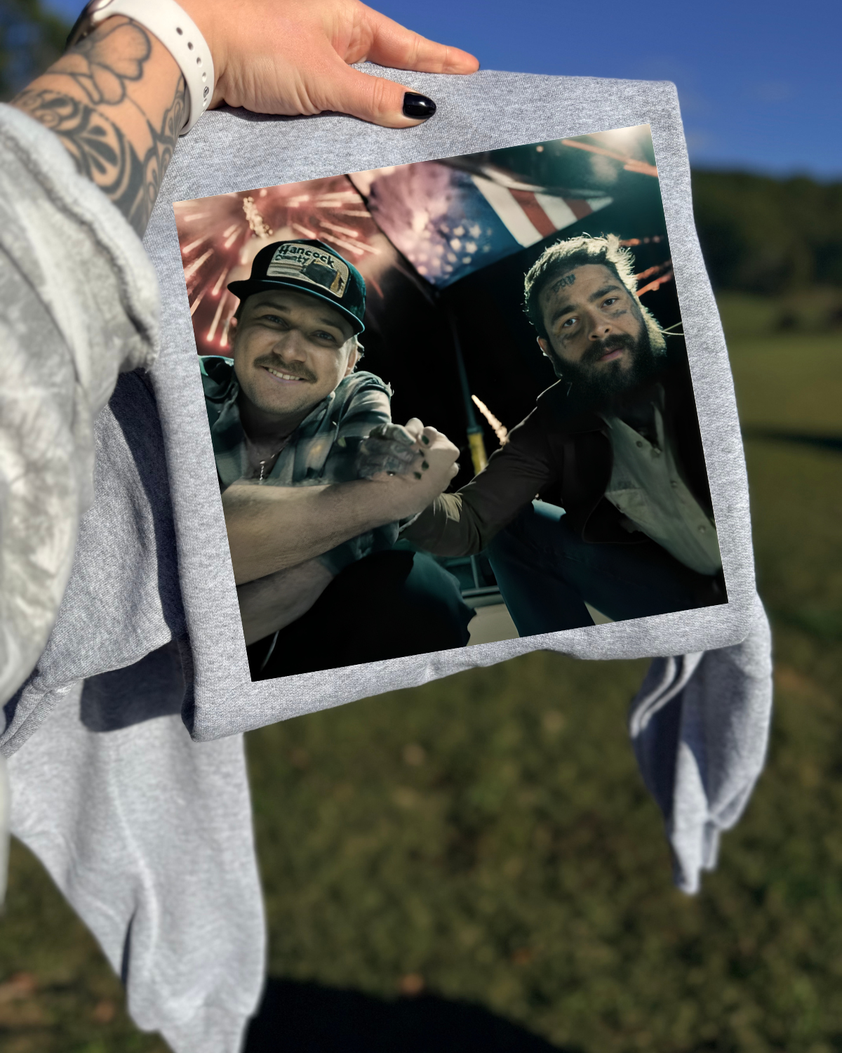 Portrait Morgan And Post Malone DTF Transfer