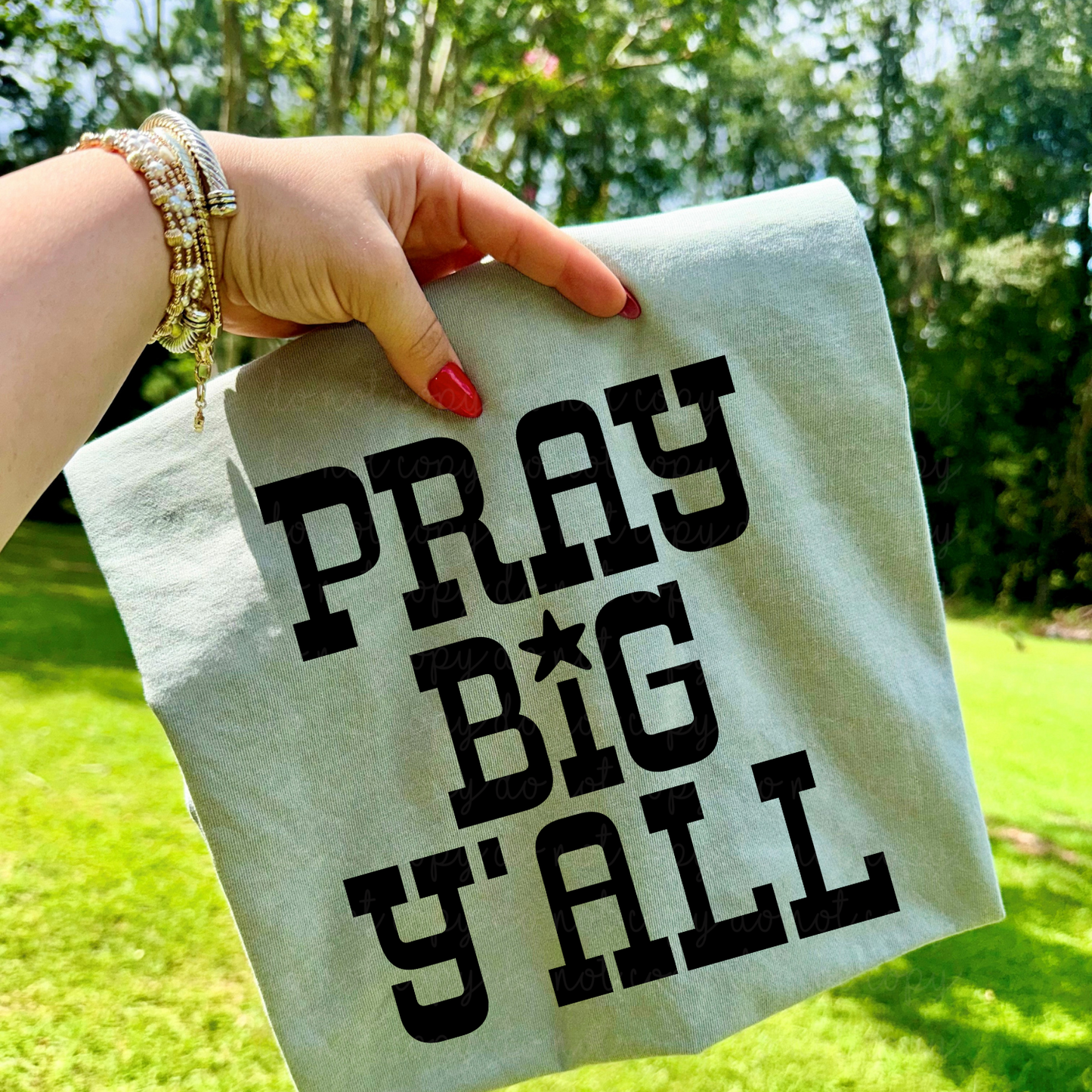 Pray Big Y'all DTF Transfer
