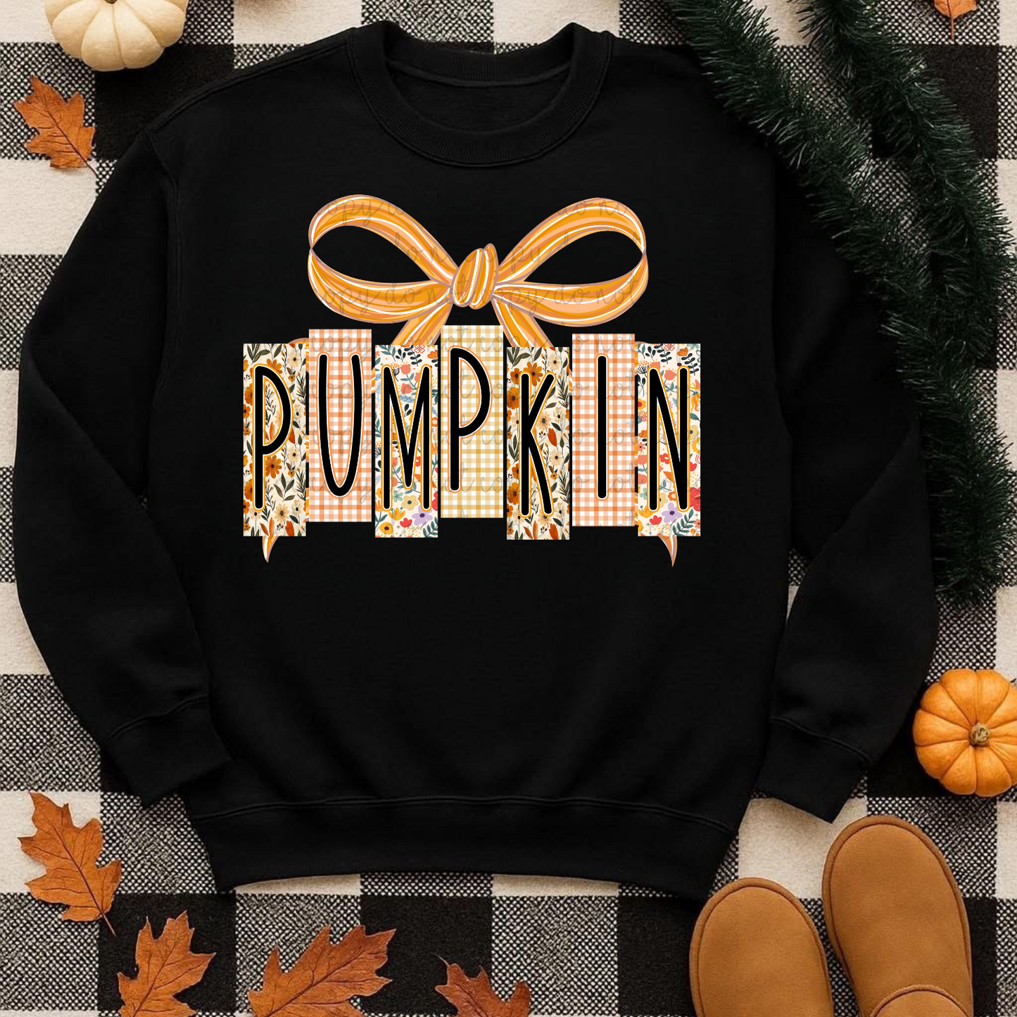 Fall Pumpkin Patchwork DTF Transfer