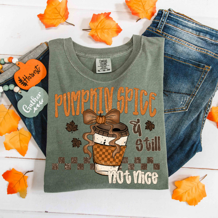 Pumpkin Spice & Still Not Nice PNG Digital Download
