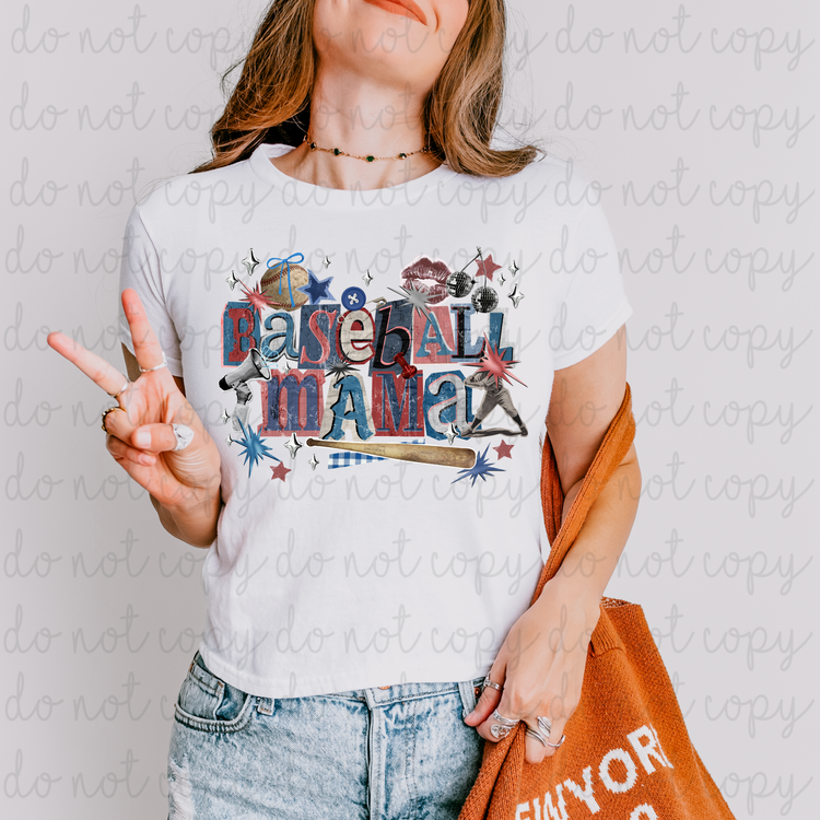 Baseball Mama DTF Transfer