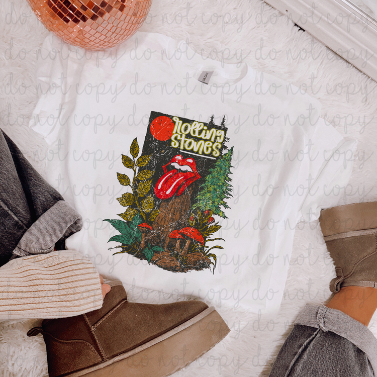 Distressed Rolling Stones DTF Transfer