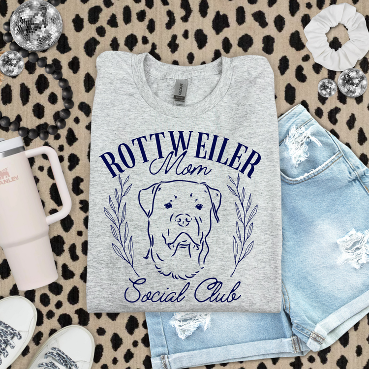 Rottweiler Mom Social Club DTF Transfer