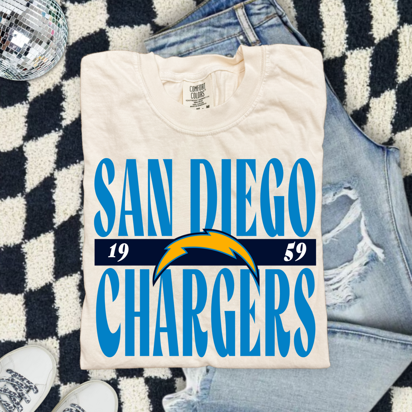 San Diego Chargers Score DTF Transfer