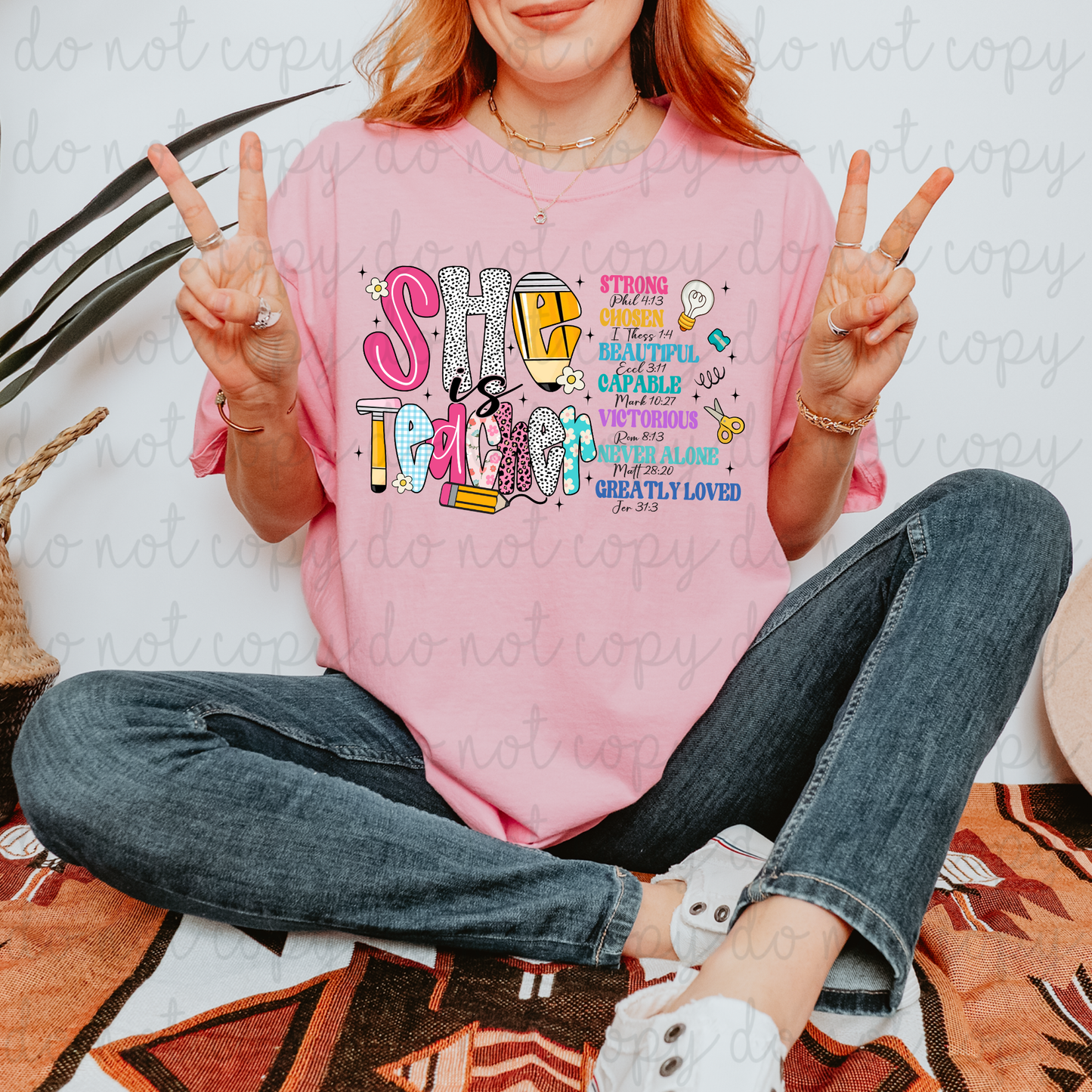 She Is Teacher DTF Transfer