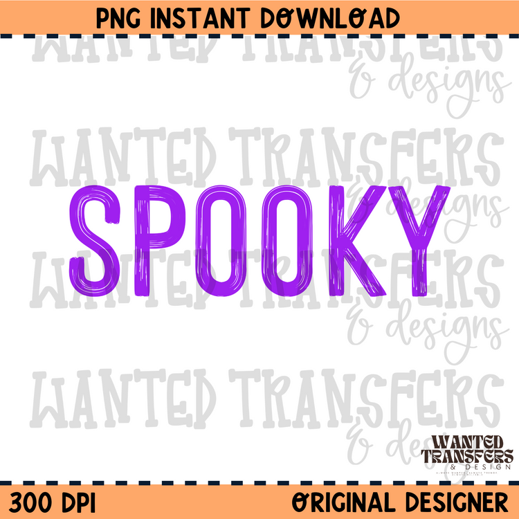 Purple Spooky PNG Digital Download