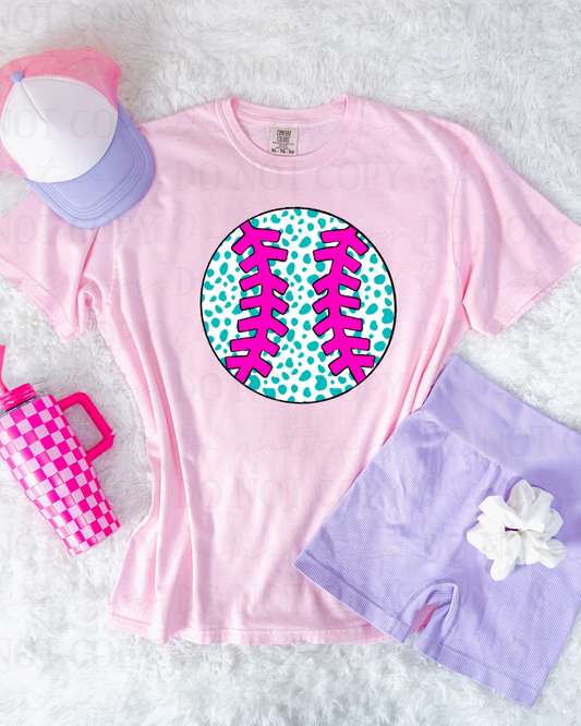 Spotted Baseball DTF Transfer