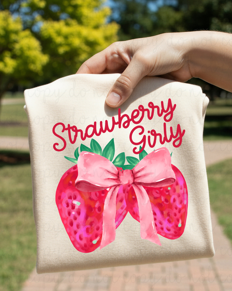 Strawberry Girly DTF Transfer