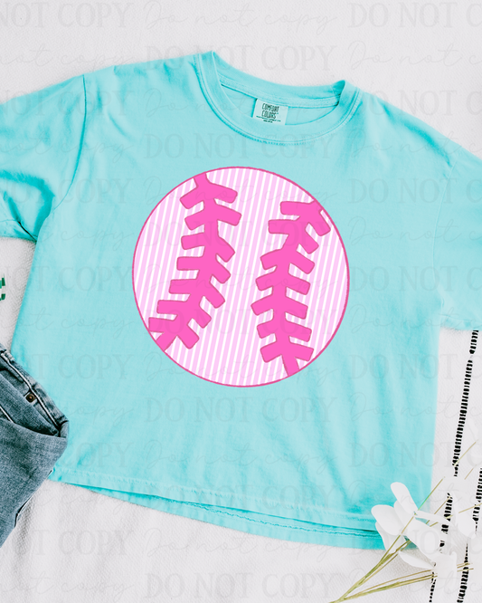 Striped Baseball DTF Transfer