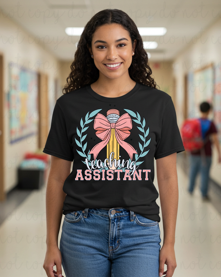 Teaching Assistant Coquette School Pencil DTF Transfer