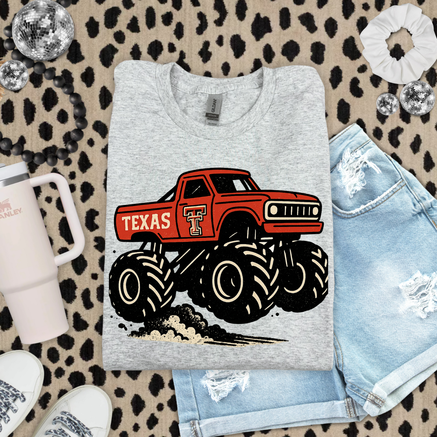 Monster Truck Game Day Texas DTF Transfer