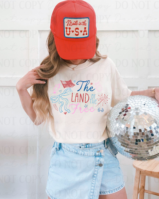 The Land Of The Free DTF Transfer