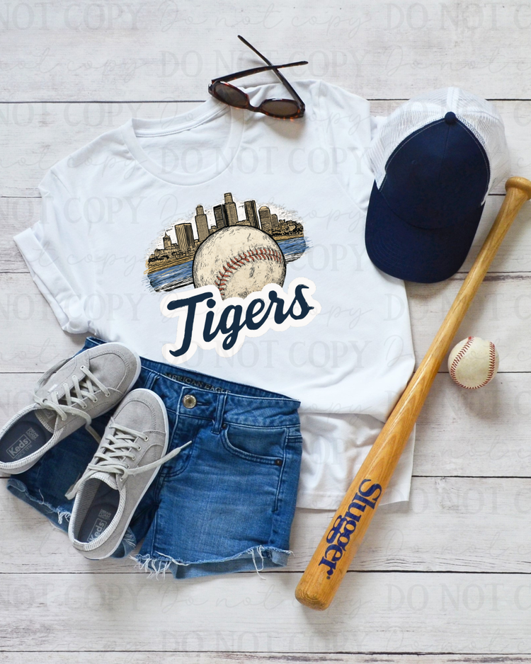 Baseball Tigers DTF Transfer