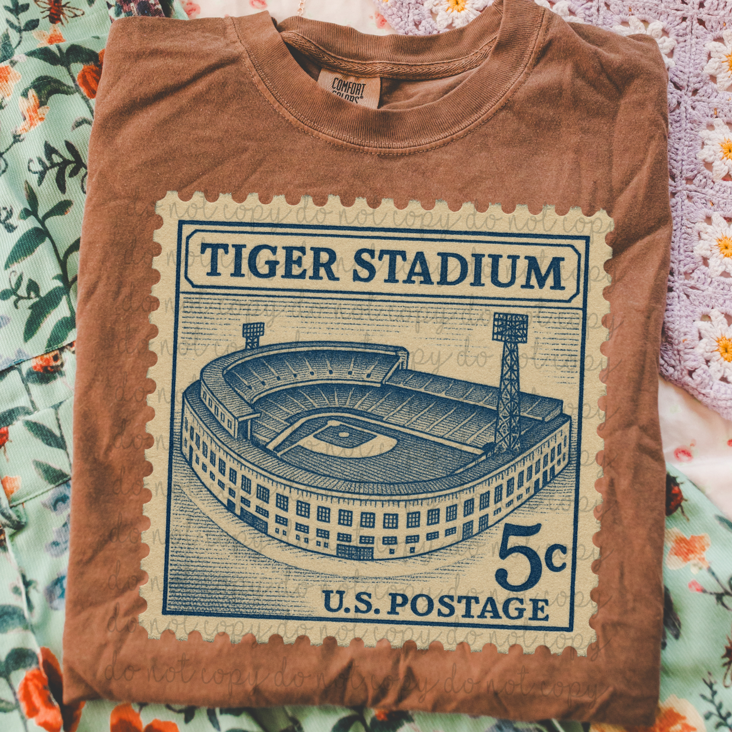Vintage Stamp Tiger Stadium DTF Transfer