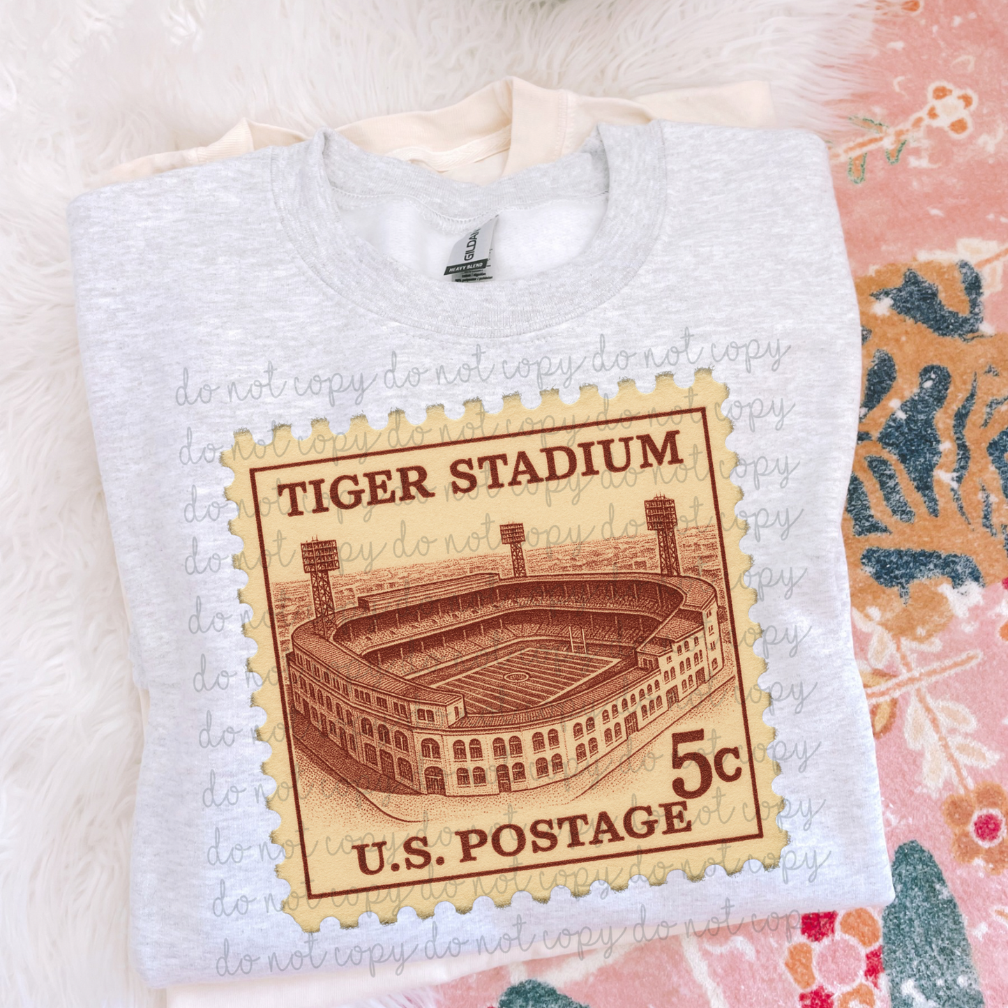 Vintage Stamp Tiger Stadium DTF Transfer
