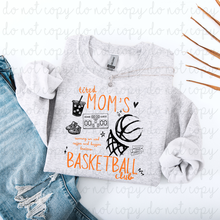 Tired Moms Basketball Club (Orange) DTF Transfer