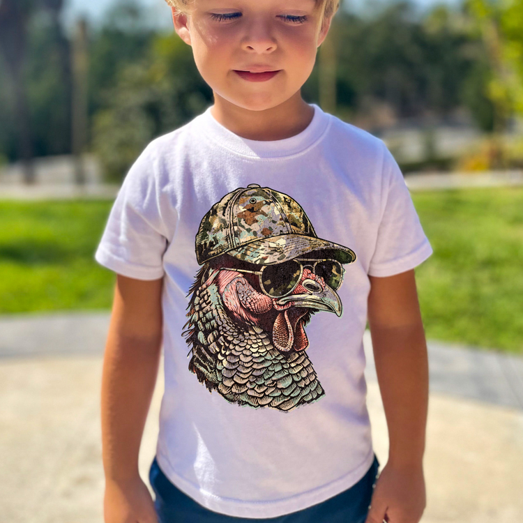 Camo Snapback Turkey Toddler/Youth Film Screen Print Transfer