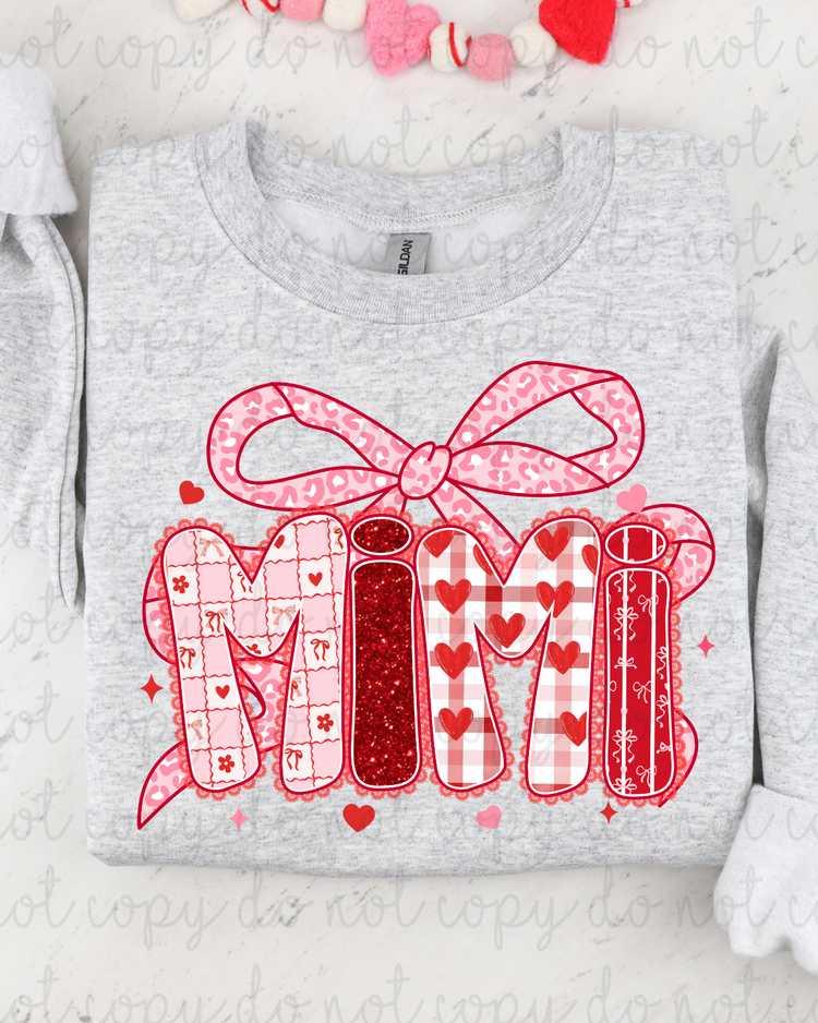 Valentine Red Lace Mimi DTF Transfer