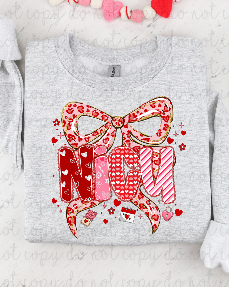 Valentine Red Lace Nicu DTF Transfer