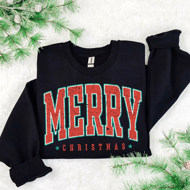 Varsity Merry Christmas DTF Transfer