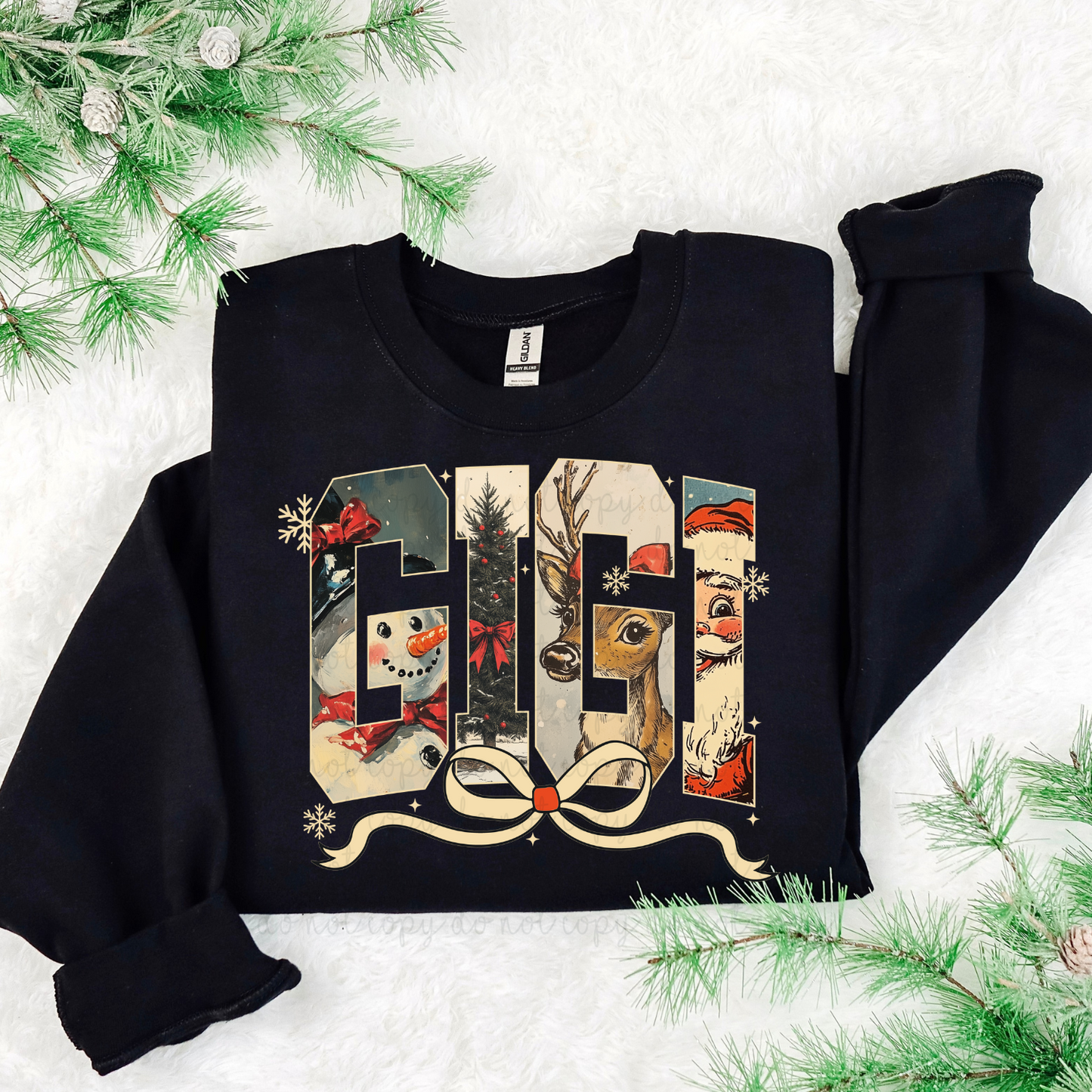 Vintage Christmas Gigi DTF Transfer