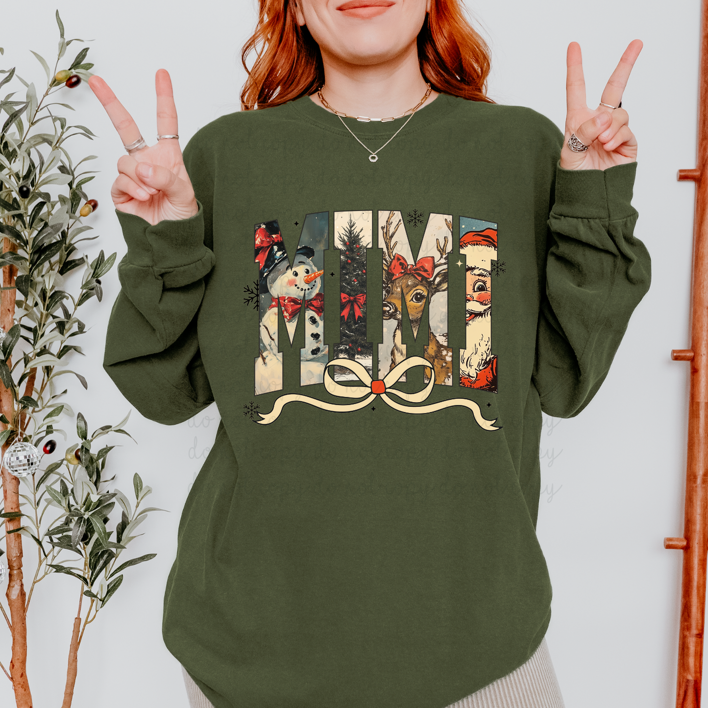 Vintage Christmas Mimi DTF Transfer