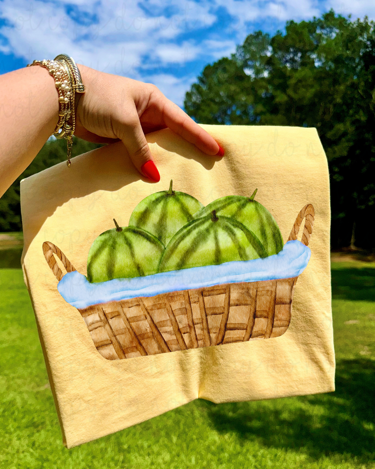 Watermelons In A Basket DTF Transfer