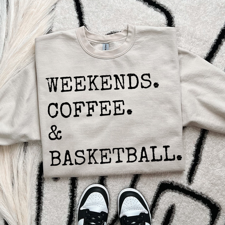 Weekends. Coffee. & Basketball PNG Digital Download