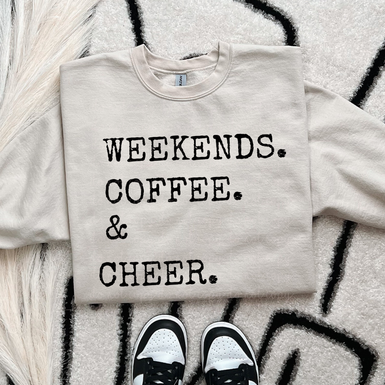 Weekends. Coffee. & Cheer PNG Digital Download