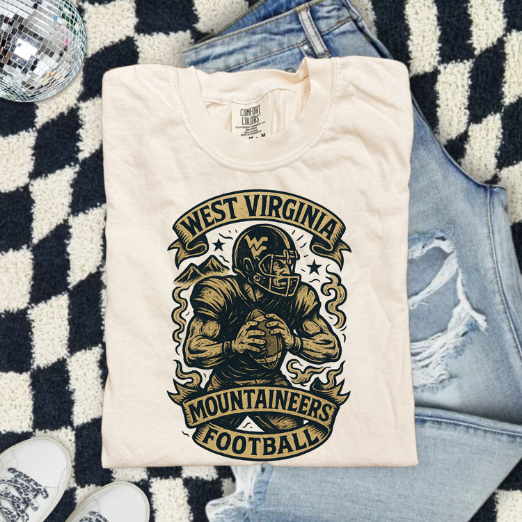 Very Vintage Game Day West Virginia Mountaineers Football DTF Transfer