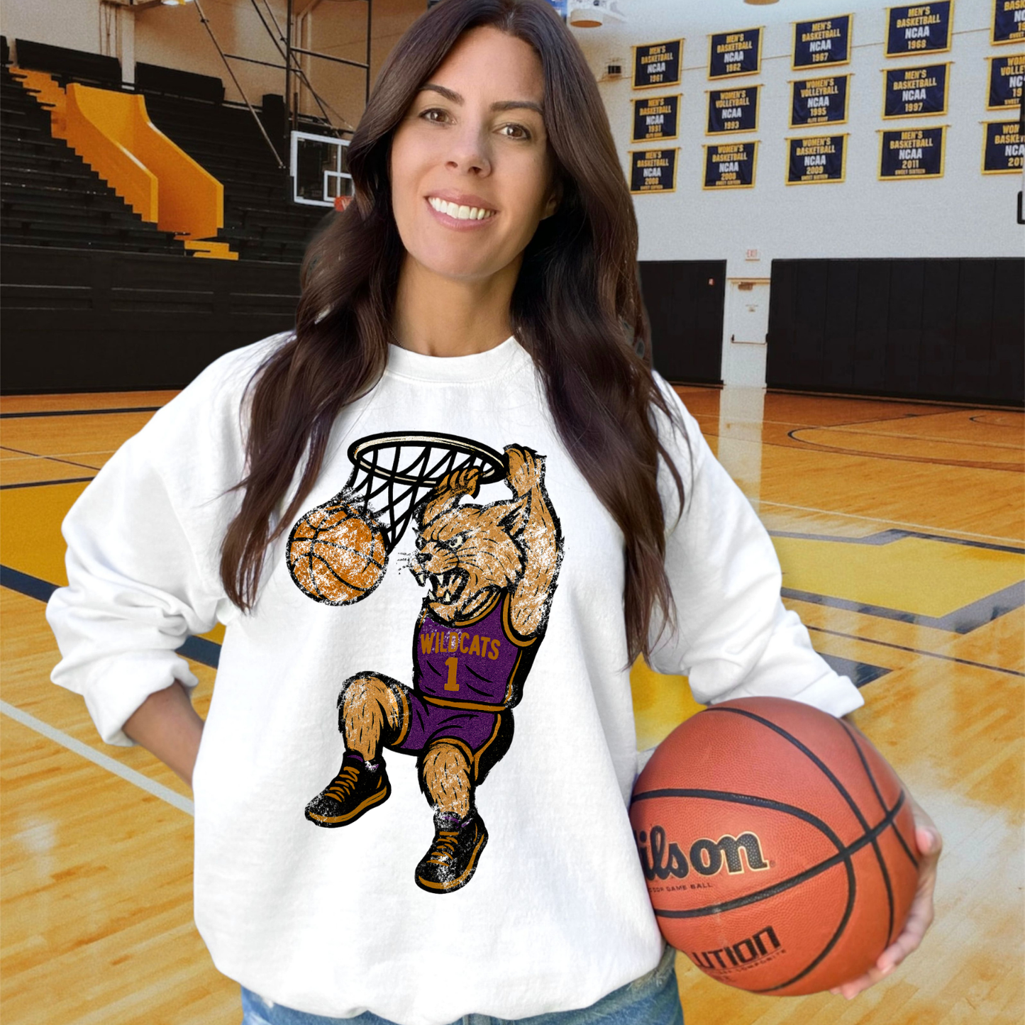 Wildcats Purple Gold DTF Transfer