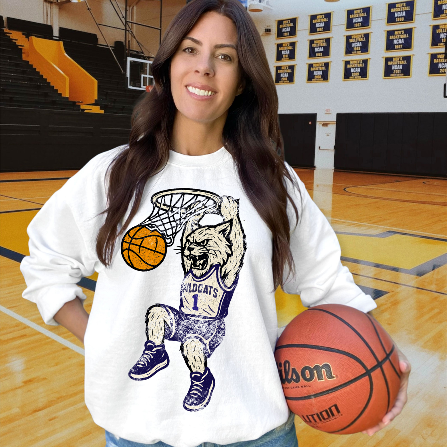 Wildcats Royal White DTF Transfer