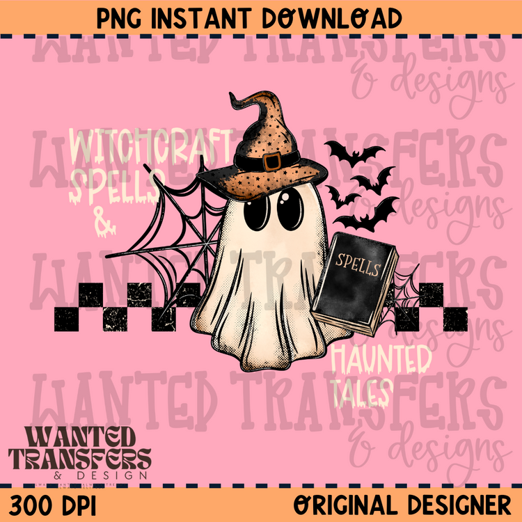 Witchcraft Spells & Haunted Tales PNG Digital Download